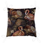 - Pofi-Ryl328-Gorsel-2 - Realhomes  Koyu Zeminli Flamingo Ananas Motifli Pofuduk Sandalye Minderi Realhomes