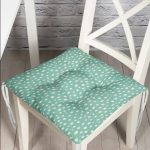 Yeşil Zemin Krem Puantiyeli Modern Pofuduk Sandalye Minderi Realhomes