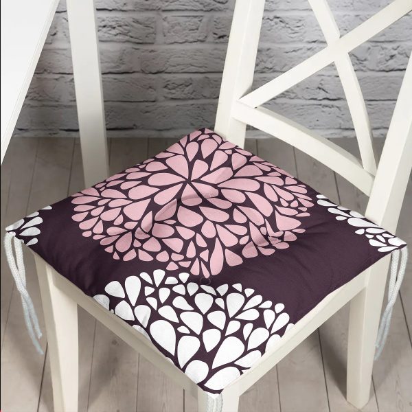 - Pofi-Ryl368-Gorsel - Realhomes  Mürdüm Zemin Damla Tasarımlı Dijital Baskılı Modern Pofuduk Sandalye Minderi Realhomes