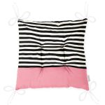 - Pofi-Ryl379-Gorsel-2 - Realhomes  Pembe Zemin Siyah Çizgili Dijital Baskılı Modern Pofuduk Sandalye Minderi Realhomes