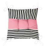 - Pofi-Ryl381-Gorsel-2 - Realhomes  Pembe Zemin Siyah Çizgili Dijital Baskılı Modern Pofuduk Sandalye Minderi Realhomes