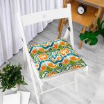 - Pofi-Ryl50-Gorsel-1 - Realhomes  Yeşil Damask Tasarımlı Dijital Baskılı Pofuduk Sandalye Minderi Realhomes