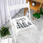- Pofi-Ryl67-Gorsel-1 - Realhomes  Christmas Temalı Ekose Çam Ağacı Motifli Pofuduk Sandalye Minderi Realhomes