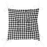 Siyah Beyaz Kazayağı Tasarımlı Pofuduk Sandalye Minderi Realhomes