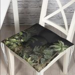 - Pofi-Ryl91-Gorsel - Realhomes  Siyah Zemin Tropik Orman Temalı Pofuduk Sandalye Minderi Realhomes