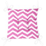 Pembe Zigzag Tasarımlı Pofuduk Sandalye Minderi Realhomes