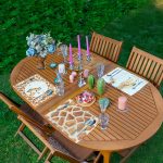 - Servis4lu-SetRyl1-Gorsel - Realhomes 4'lü Kahverengi Zürafa Özel Tasarımlı Dijital Baskılı Sunumluk - Sunum Altlığı - Amerikan Servis Seti Realhomes