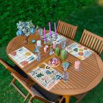 - Servis4lu-SetRyl15-Gorsel - Realhomes 4'lü Renkli Onedraw Dijital Baskılı Bohem Tasarımlı Sunumluk - Sunum Altlığı - Amerikan Servis Seti Realhomes