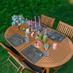 - Servis4lu-SetRyl16-Gorsel - Realhomes 4'lü Oneline Silüet Çizimli Dijital Baskılı Sunumluk - Sunum Altlığı - Amerikan Servis Seti Realhomes