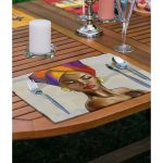 - Servis4lu-SetRyl17-Gorsel-1 - Realhomes 4'lü Etnik Afrika Kadınlar Özel Tasarımlı Dijital Baskılı Sunumluk - Sunum Altlığı - Amerikan Servis Seti Realhomes