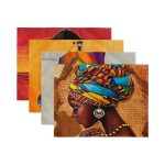 - Servis4lu-SetRyl17-Gorsel-2 - Realhomes 4'lü Etnik Afrika Kadınlar Özel Tasarımlı Dijital Baskılı Sunumluk - Sunum Altlığı - Amerikan Servis Seti Realhomes