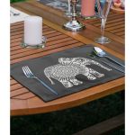 - Servis4lu-SetRyl20-Gorsel-1 - Realhomes 4'lü Etnik Motifli Fil Tasarımlı Dijital Baskılı Sunumluk - Sunum Altlığı - Amerikan Servis Seti Realhomes