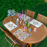 - Servis4lu-SetRyl21-Gorsel - Realhomes 4'lü Renkli Etnik Motifli Dijital Baskılı Özel Tasarımlı Sunumluk - Sunum Altlığı - Amerikan Servis Seti Realhomes