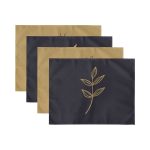 - Servis4lu-SetRyl3-Gorsel-2 - Realhomes 4'lü Lacivert Hardal Çiçek Figürlü Özel Tasarım Dekoratif Sunumluk - Sunum Altlığı - Amerikan Servis Seti Realhomes