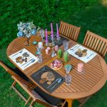 - Servis4lu-SetRyl30-Gorsel - Realhomes 4'lü Tropik Yapraklar Saksı Motifli Dijital Baskılı Sunumluk - Sunum Altlığı - Amerikan Servis Seti Realhomes