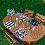 - Servis4lu-SetRyl34-Gorsel - Realhomes 4'lü Lacivert Renkli Sanatsal Motifli Dijital Baskılı Sunumluk - Sunum Altlığı - Amerikan Servis Seti Realhomes