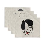 - Servis4lu-SetRyl38-Gorsel-2 - Realhomes 4'lü Onedraw Siliet Tasarımlı Dijital Baskılı Modern Sunumluk - Sunum Altlığı - Amerikan Servis Seti Realhomes