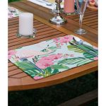 - Servis4lu-SetRyl39-Gorsel-1 - Realhomes 4'lü Pembe Temalı Flamingo Tasarımlı Dijital Baskılı Modern Sunumluk - Sunum Altlığı - Amerikan Servis Seti Realhomes