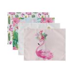 - Servis4lu-SetRyl39-Gorsel-2 - Realhomes 4'lü Pembe Temalı Flamingo Tasarımlı Dijital Baskılı Modern Sunumluk - Sunum Altlığı - Amerikan Servis Seti Realhomes