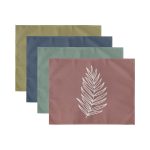 - Servis4lu-SetRyl4-Gorsel-2 - Realhomes 4'lü Renkli Zeminler Tropik Yaprak Figürlü Özel Tasarım Sunumluk - Sunum Altlığı - Amerikan Servis Seti Realhomes