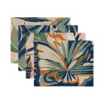 - Servis4lu-SetRyl40-Gorsel-2 - Realhomes 4'lü Suluboya Temalı Tropik Yaprak Tasarımlı Dijital Baskılı Sunumluk - Sunum Altlığı - Amerikan Servis Seti Realhomes