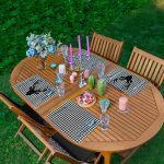 - Servis4lu-SetRyl42-Gorsel - Realhomes  4'lü Kazayağı Temalı Geyik Tasarımlı Dijital Baskılı Dekoratif Sunumluk - Sunum Altlığı - Amerikan Servis Seti Realhomes