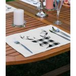 - Servis4lu-SetRyl46-Gorsel-1 - Realhomes 4'lü Siyah Beyaz Ekose Motifli Christmas Temalı Modern Sunumluk - Sunum Altlığı - Amerikan Servis Seti Realhomes