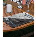 - Servis4lu-SetRyl54-Gorsel-1 - Realhomes 4'lü Siyah Beyaz Ogea Motifli Mermer Tasarımlı Sunumluk - Sunum Altlığı - Amerikan Servis Seti Realhomes