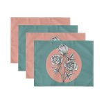 - Servis4lu-SetRyl8-Gorsel-2 - Realhomes 4'lü Pudra Yeşil Renkli Çiçek Detaylı Özel Tasarım Sunumluk - Sunum Altlığı - Amerikan Servis Seti Realhomes