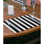 - Servis4lu-SetRyl9-Gorsel-1 - Realhomes 4'lü Siyah Beyaz Düz Çizgili Özel Tasarımlı Dijital Baskılı Modern Sunumluk - Sunum Altlığı - Amerikan Servis Seti Realhomes