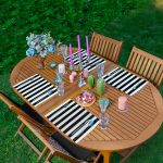 - Servis4lu-SetRyl9-Gorsel - Realhomes 4'lü Siyah Beyaz Düz Çizgili Özel Tasarımlı Dijital Baskılı Modern Sunumluk - Sunum Altlığı - Amerikan Servis Seti Realhomes