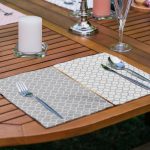 - RealHomes Özel Tasarım 6'lı Amerikan Servis Takımı - Realhomes  6'lı Renkli Ogea Motifli Gold Detaylı Dijital Baskılı Sunum Altlığı - Amerikan Servis Seti Realhomes