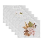 - RealHomes Özel Tasarım 6'lı Amerikan Servis Takımı - Realhomes 6'lı Sonbahar Temalı Kurumuş Yapraklar Özel Tasarımlı Sunum Altlığı - Amerikan Servis Seti Realhomes