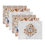 - RealHomes Özel Tasarım 6'lı Amerikan Servis Takımı - Realhomes 6'lı Renkli Etnik Motifli Dijital Baskılı Özel Tasarımlı Sunum Altlığı - Amerikan Servis Seti Realhomes