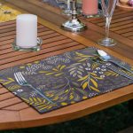 - RealHomes Özel Tasarım 6'lı Amerikan Servis Takımı - Realhomes 6'lı Renkli Zeminler Tropik Çiçekler Dijital Baskılı Sunum Altlığı - Amerikan Servis Seti Realhomes