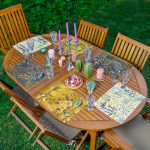 - RealHomes Özel Tasarım 6'lı Amerikan Servis Takımı - Realhomes 6'lı Renkli Zeminler Tropik Çiçekler Dijital Baskılı Sunum Altlığı - Amerikan Servis Seti Realhomes