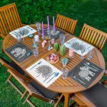 - RealHomes Özel Tasarım 6'lı Amerikan Servis Takımı - Realhomes 6'lı Karakalem Etnik Fil Motifli Tropik Yaprak Tasarımlı Sunum Altlığı - Amerikan Servis Seti Realhomes