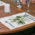 - RealHomes Özel Tasarım 6'lı Amerikan Servis Takımı - Realhomes 6'lı Yeşil Tropik Yaprak Özel Tasarımlı Dijital Baskılı Sunum Altlığı - Amerikan Servis Seti Realhomes