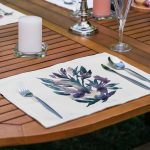 - RealHomes Özel Tasarım 6'lı Amerikan Servis Takımı - Realhomes 6'lı Eflatun Renkli Gül Tasarımlı Dijital Baskılı Modern Sunum Altlığı - Amerikan Servis Seti Realhomes