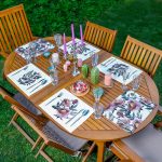 - RealHomes Özel Tasarım 6'lı Amerikan Servis Takımı - Realhomes 6'lı Eflatun Renkli Gül Tasarımlı Dijital Baskılı Modern Sunum Altlığı - Amerikan Servis Seti Realhomes