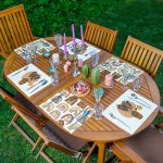 - RealHomes Özel Tasarım 6'lı Amerikan Servis Takımı - Realhomes 6'lı Etnik Motifli Onedraw Temalı Saksılı Tropik Yapraklar Sunum Altlığı - Amerikan Servis Seti Realhomes