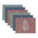 - RealHomes Özel Tasarım 6'lı Amerikan Servis Takımı - Realhomes  6'lı Renkli Zeminler Tropik Yaprak Figürlü Özel Tasarım Sunum Altlığı - Amerikan Servis Seti Realhomes