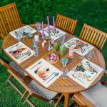 - RealHomes Özel Tasarım 6'lı Amerikan Servis Takımı - Realhomes 6'lı Tropik Yapraklar Kadın Tasarımlı Dijital Baskılı Modern Sunum Altlığı - Amerikan Servis Seti Realhomes