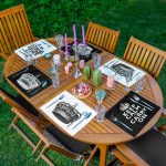 6'lı Siyah Beyaz Temalı Kral Tacı Tasarımlı Dijital Baskılı Sunum Altlığı - Amerikan Servis Seti Realhomes