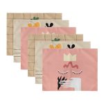 - RealHomes Özel Tasarım 6'lı Amerikan Servis Takımı - Realhomes 6'lı Onedraw Temalı Renkli Şekiller Özel Tasarım Sunum Altlığı - Amerikan Servis Seti Realhomes