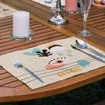 - RealHomes Özel Tasarım 6'lı Amerikan Servis Takımı - Realhomes 6'lı Renkli Çiçek Tasarımlı Onedraw Temalı Dekoratif Sunum Altlığı - Amerikan Servis Seti Realhomes