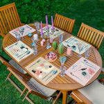 - RealHomes Özel Tasarım 6'lı Amerikan Servis Takımı - Realhomes 6'lı Renkli Çiçek Tasarımlı Onedraw Temalı Dekoratif Sunum Altlığı - Amerikan Servis Seti Realhomes