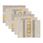 - RealHomes Özel Tasarım 6'lı Amerikan Servis Takımı - Realhomes 6'lı Krem Zeminli Çizgili Özel Tasarımlı Dijital Baskılı Sunum Altlığı - Amerikan Servis Seti Realhomes