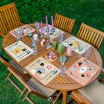 - RealHomes Özel Tasarım 6'lı Amerikan Servis Takımı - Realhomes 6'lı Onedraw Tasarımlı Renkli Şekiller Temalı Sunum Altlığı - Amerikan Servis Seti Realhomes