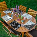 - RealHomes Özel Tasarım 6'lı Amerikan Servis Takımı - Realhomes 6'lı Siyah Beyaz Ogea Motifli Mermer Tasarımlı Sunum Altlığı - Amerikan Servis Seti Realhomes